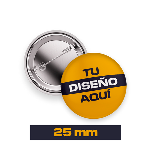 50 Chapitas 25mm Metálica - Diseño Personalizado