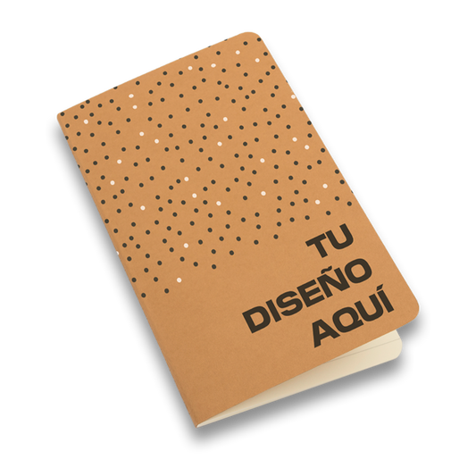 Pack 25 Libretas Ecológicas Kraft 14 x 21 cms 40 hojas Bond - Diseño Personalizado